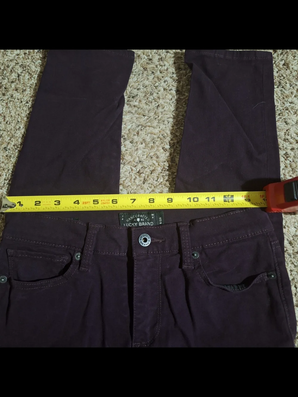 Lucky Brand Brooke Legging Jeans Plum Purple Soft Sateen 6/28